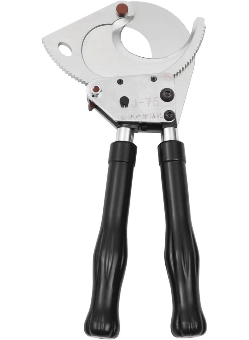 GGOOT Ratchet Cable Cutter, Wire Cutter J75 Ratchet Industrial Grade Cable Scissors Hardware Hand Operated Cutting Tool - Cut up to Φ75mm - Image 1