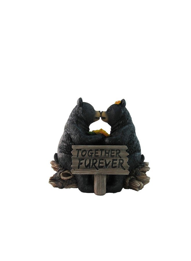DWK "Honey Love Black Bear Couple Kissing With A Cute Sign Figurine | Love Decorations For Your Home Office And Home Decorations For Living Room | Bookshelf Decor And Home Decor Accent - 6" - Image 1