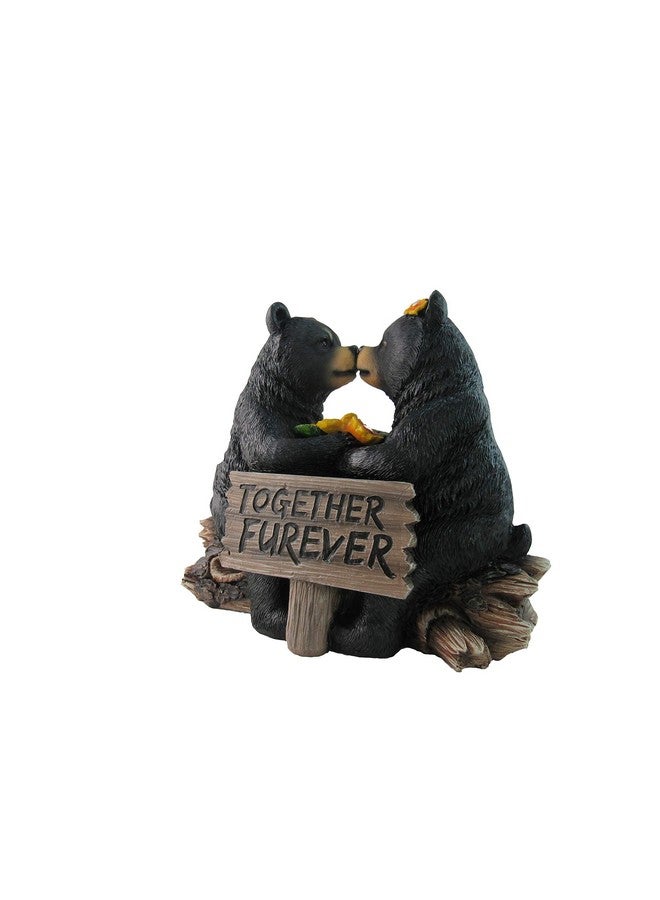 DWK "Honey Love Black Bear Couple Kissing With A Cute Sign Figurine | Love Decorations For Your Home Office And Home Decorations For Living Room | Bookshelf Decor And Home Decor Accent - 6" - Image 2