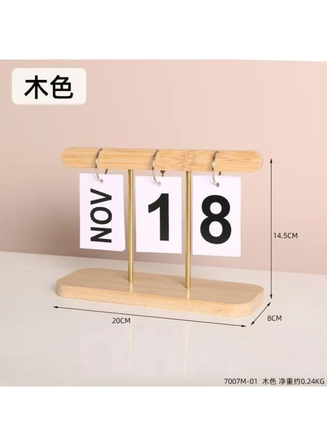 Wooden Calendar With Metal Sticks - Image 1