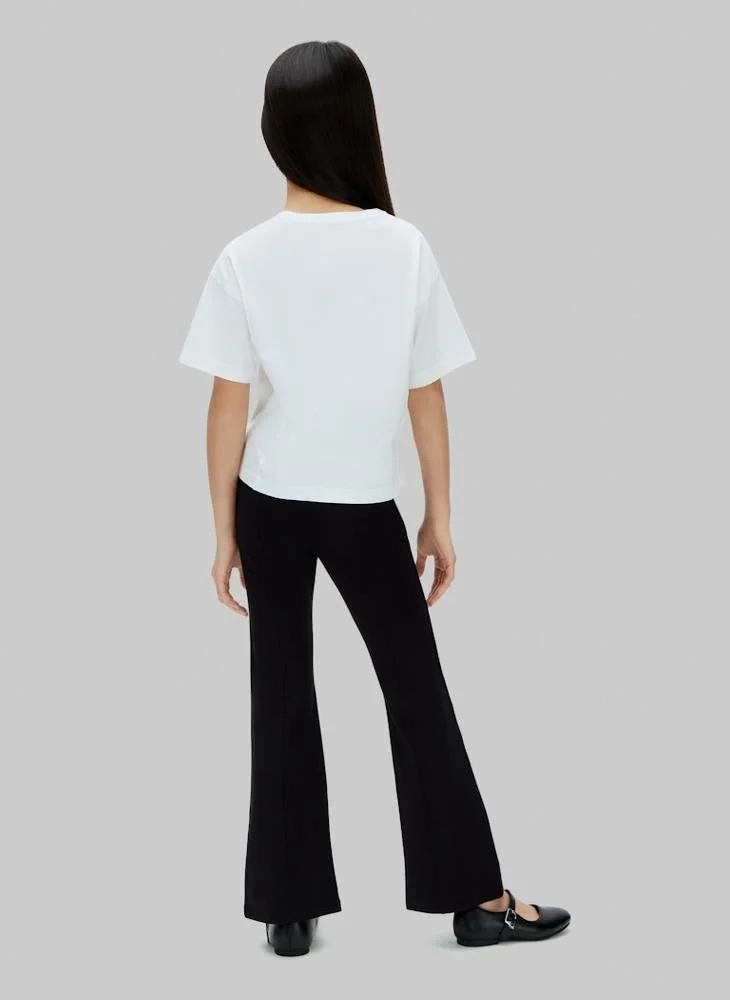 Calvin Klein Jeans Logo Waistband Flared Leggings