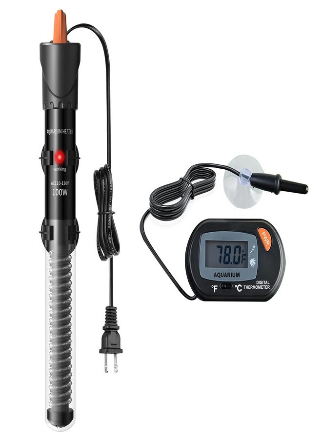 HiTauing Aquarium Heater, 25W/50W/100W/200W/300W Submersible Fish Tank Heater - Image 1