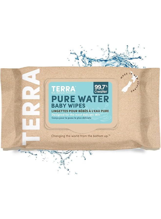 Terra Bamboo Baby Wipes99.7% Pure New Zealand Water 100% Biodegradable Bamboo Fiber 0% Plastic For Sensitive Skin No Harmful Chemicals Or Unwanted Ingredients 0+ Months 1 Pack Of 70 Wipes - Image 1