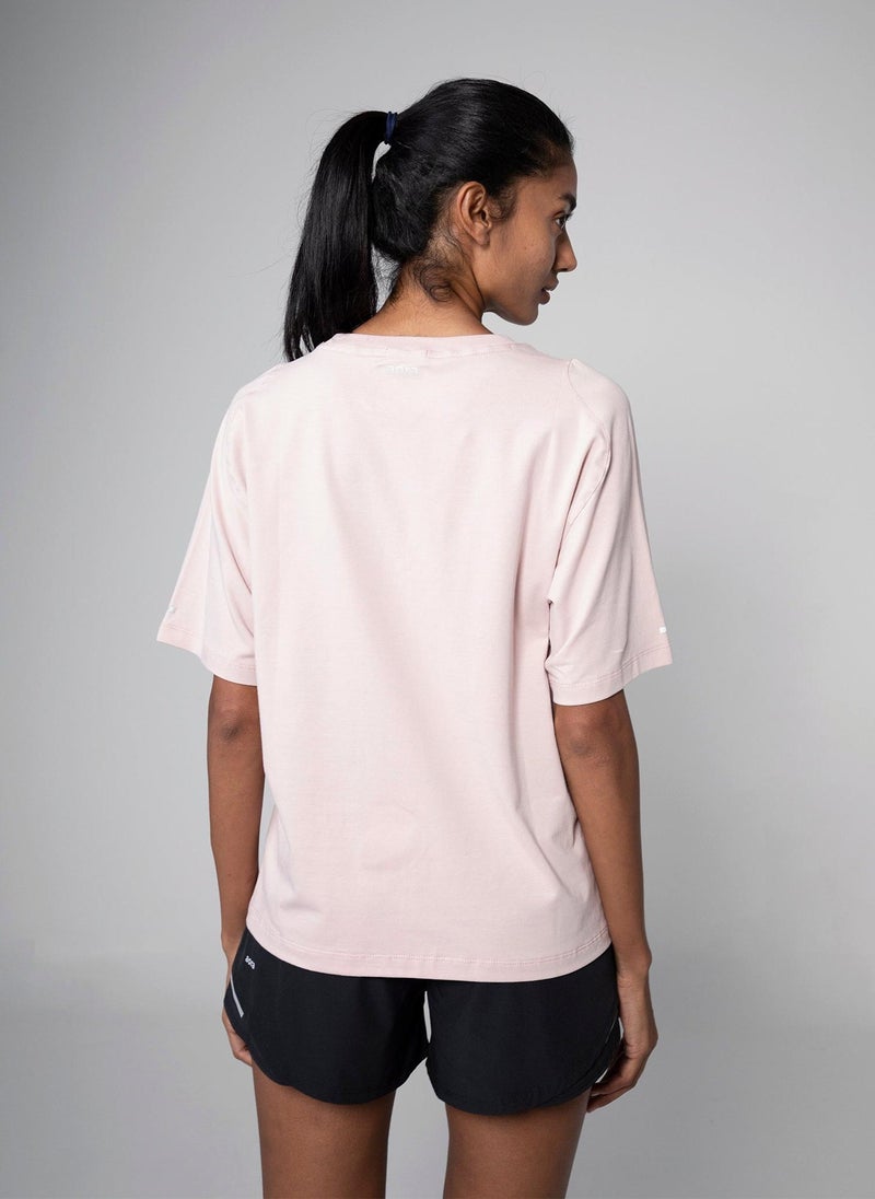 Aora Women’s Zenja Loose Shirt – Lightweight Flowy Cotton Top for Yoga, Layering & Everyday Comfort (Pink) - Image 3