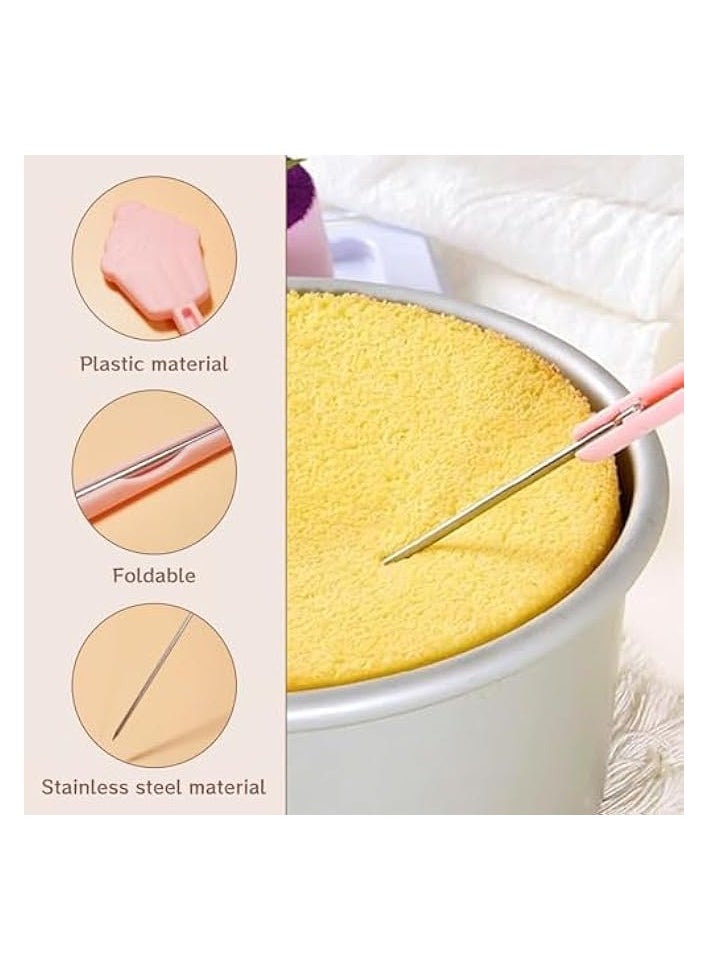 erorex - Cake Test Pin (4pcs) Baking Testing Probe Cake Testing Picks Cake Doneness Tester Bread Testing Sticks Stainless Steel Kitchen Tools Cake Bread Biscuit - Image 1