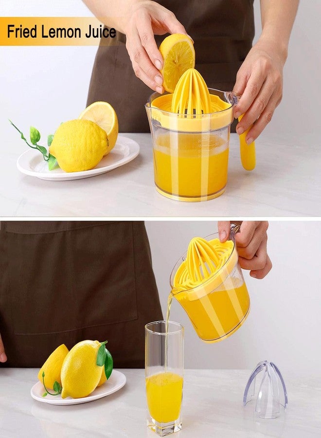 Drizom Citrus Lemon Orange Juicer Manual Hand Squeezer, Fruit Juicer Lime Press with Built-in Measuring Cup and Grater and Egg separator, Non-Slip Silicone Handle, 20OZ - Image 5