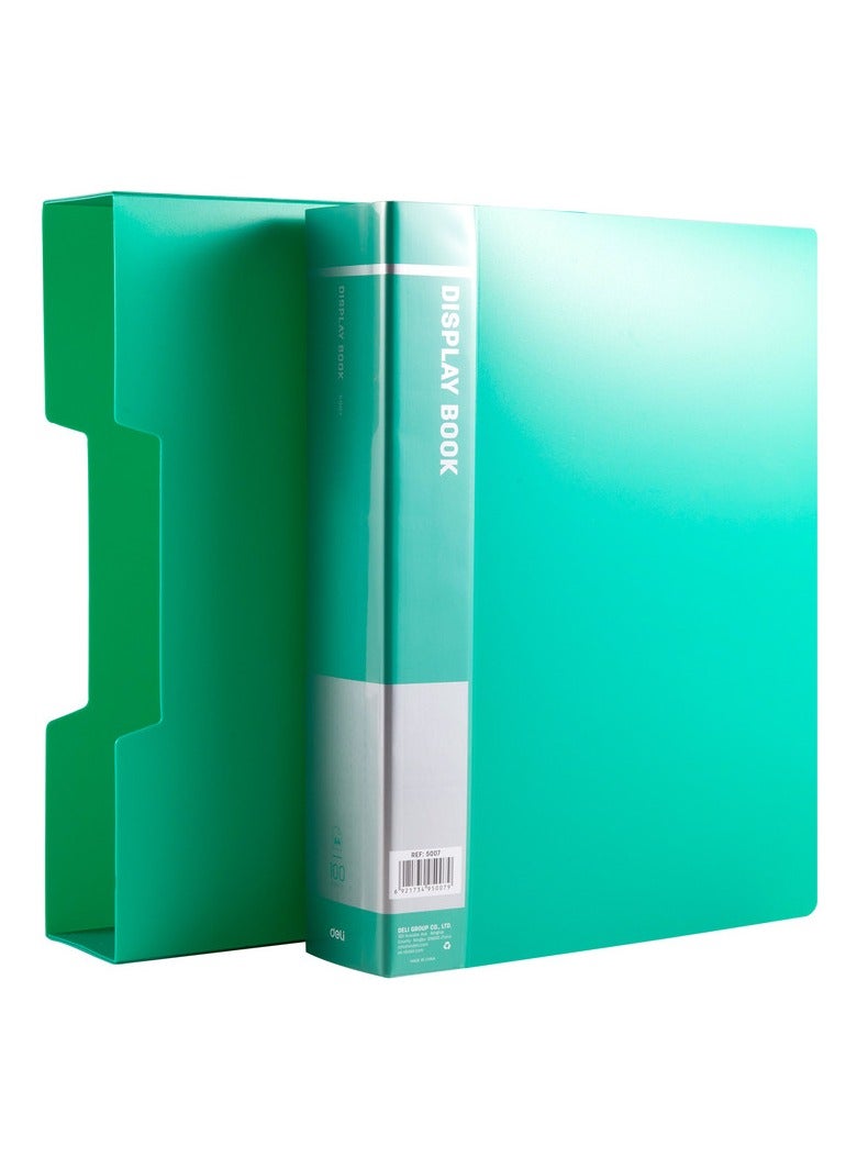Deli كتاب عرض مكتبي Deli E5007 كلاسيك A4-100P - غلاف PP - ألوان متنوعة: أخضر، أزرق، أسود - مثالي للعروض وتنظيم الوثائق - Image 2