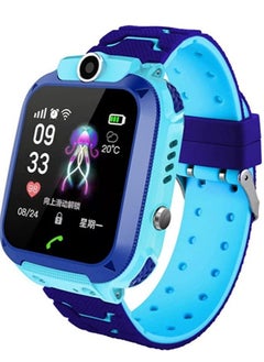 Waterproof Touching Screen Intelligent Smart Watch With SOS Call Voice Chat Alarm Clock Compatible For Android and iOS Phone Blue