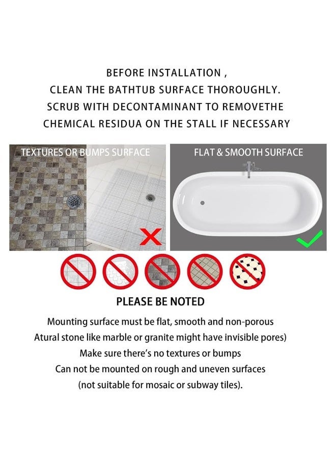 JZS Bathroom Mat Non Slip, Bath Mats for Tub, Shower Mat with Drain Holes Suction Cups, Machine Washable, BPA, Latex,Phthalate Free,88 x 40cm, Clean Blue - Image 5