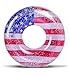 POZA Inflatable USA Luxurious Ring Pool Float Sparkling Silver Stars Confetti with Cute American Flag Design Perfect 4th of July Float for Beach Lake and Pool 36 Inch - Image 2