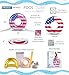 POZA Inflatable USA Luxurious Ring Pool Float Sparkling Silver Stars Confetti with Cute American Flag Design Perfect 4th of July Float for Beach Lake and Pool 36 Inch - Image 4