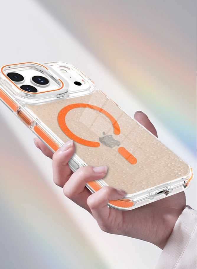 general Compatible with iPhone 17/17 Air/17 Pro/17 Pro Max phone case frame stand magnetic attraction phone case - Image 3