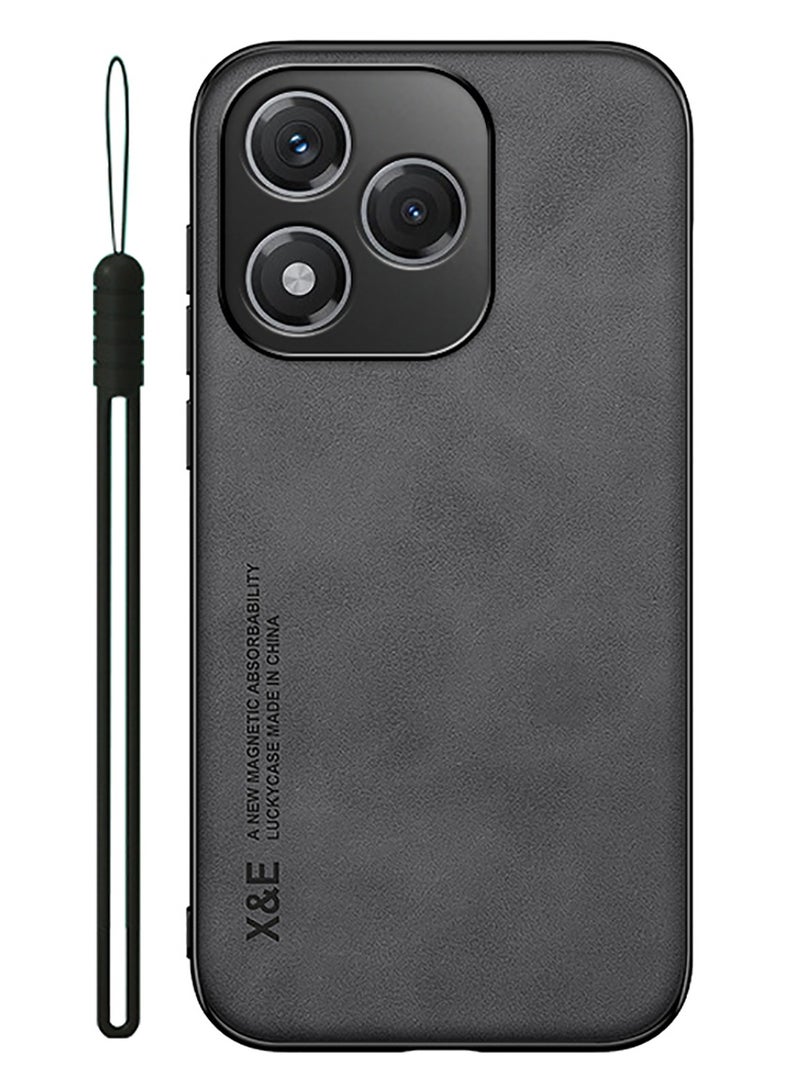 ICARLUS Case for Honor 400 Lite 5G Cover Bumper Built-in Metal Plate Dark Grey - Image 1