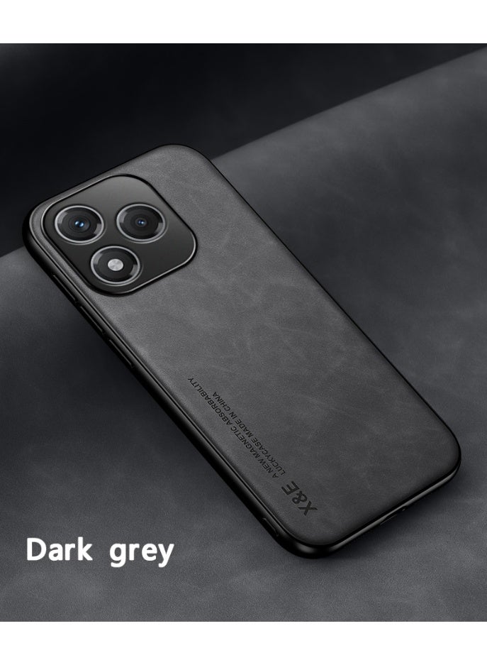 ICARLUS Case for Honor 400 Lite 5G Cover Bumper Built-in Metal Plate Dark Grey - Image 2