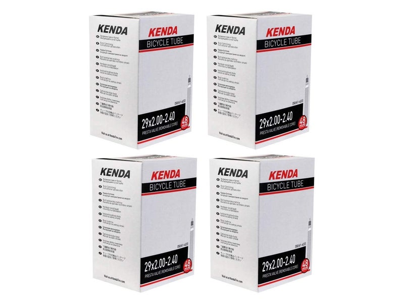 Kenda 29er Bicycle Tube 29x2.0/2.4 (48mm Presta R/V) - 4 Pack w Decal/Sticker