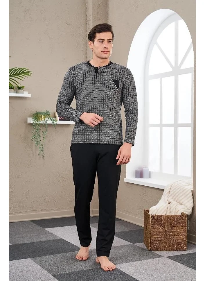Pjs 23709 Men's Plaid Jacquard Pajamas Set