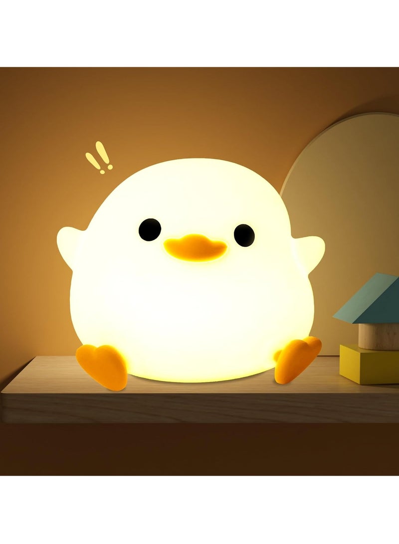 Duck Night Light, Cute Duck Gifts for Girl, Duck Lamp Gifts Dorm Decor Lamp for Nursery, ABS+SIL, Touch Control, Portable and Rechargeable Dimmable, Birthday Gifts for Boys Girls (DoDo Duck) - Image 1
