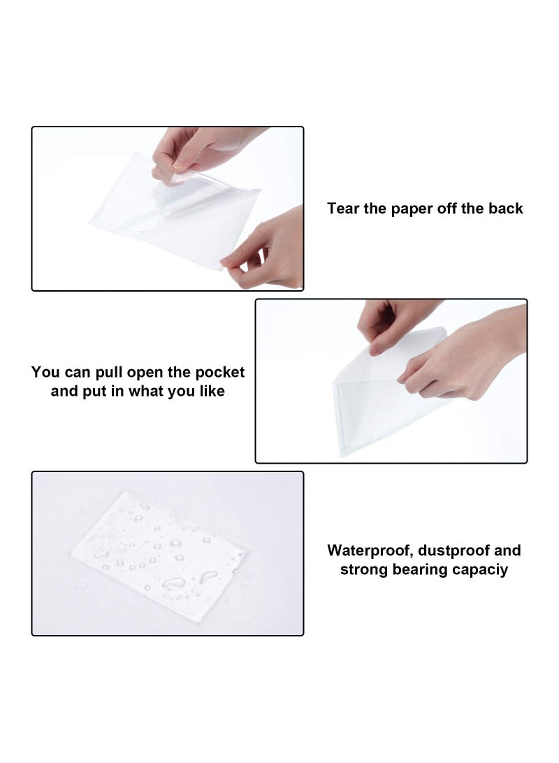 Self-Adhesive Index Card Holders - Top-Loading, Clear Plastic, 4.33 x 6.3 Inches, 30-Pack for Organizing & Protecting Your Cards - Image 4