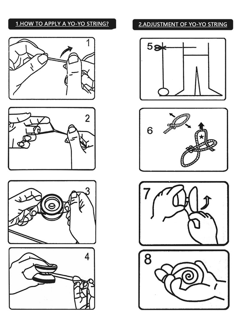 كابتن تيك High-Precision Unresponsive Aluminum Yo-Yo for Kids and Adults, Includes 1 Glove and 5 Mixed Color Strings (Red) - Perfect for Professional Play and Tricks. - Image 5