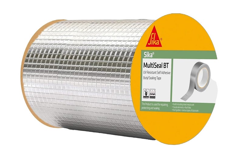 شريط عزل مائي بيوتل MultiSeal BT - مقاوم للعوامل الجوية - يمنع تسرب الماء والهواء - شريط مطاطي لثقوب الأنابيب - 5 سم × 5 م - فضي