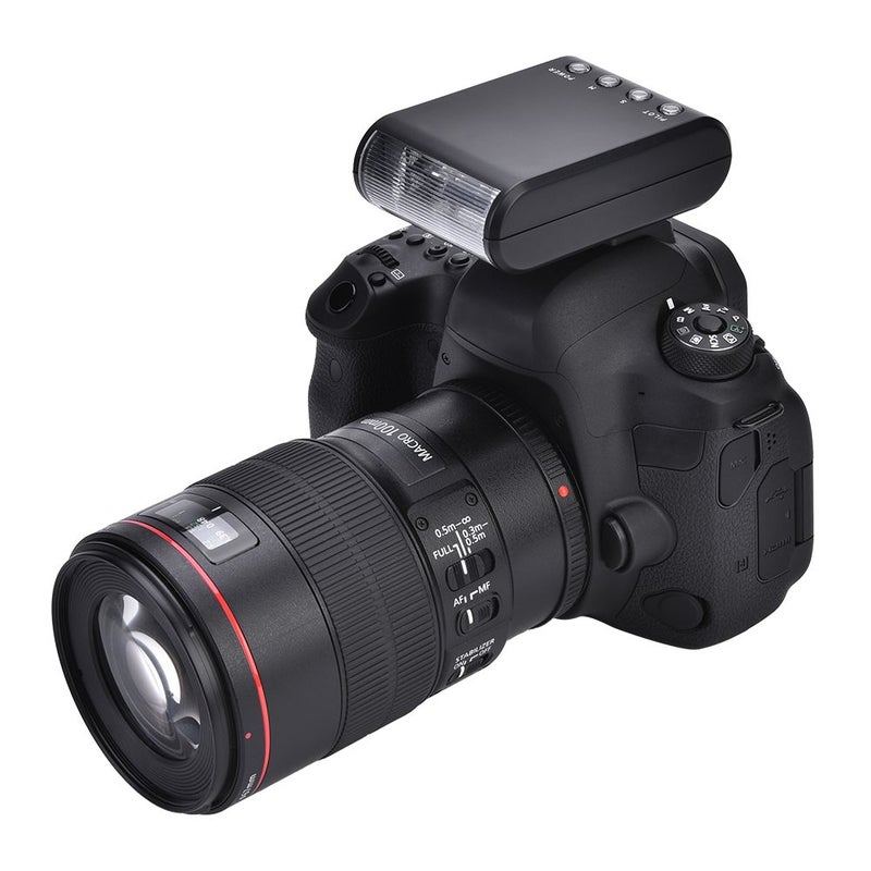 Pomya Mini Flashlight, Portable Digital On-Camera Flash Speedlite, Hot Shoe Mount Flashlight for DSLR Cameras - Image 1