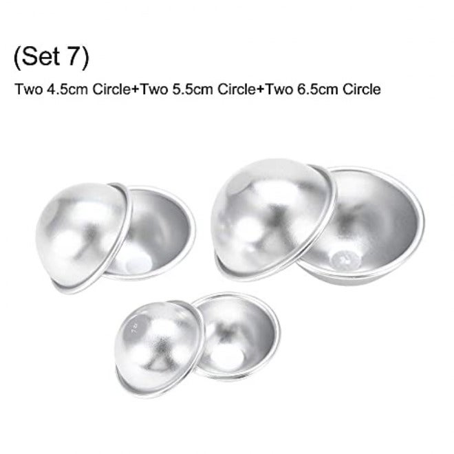 Heat resistant Bath Bomb Shapes Stainless Steel, Mini Bath Bomb Shapes Aluminum Alloy Bath Bomb Shapes Carbonated Crafting DIY Cake Tools(set 7) Bug proof seal - Image 3