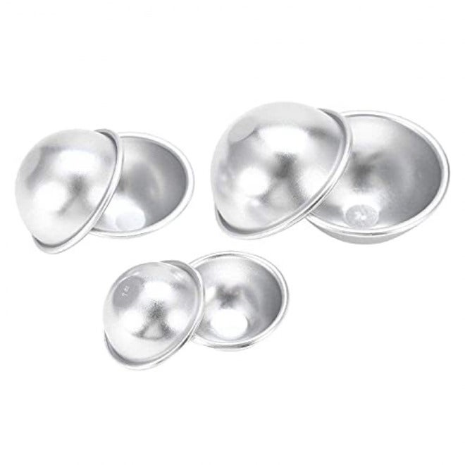 Heat resistant Bath Bomb Shapes Stainless Steel, Mini Bath Bomb Shapes Aluminum Alloy Bath Bomb Shapes Carbonated Crafting DIY Cake Tools(set 7) Bug proof seal - Image 1