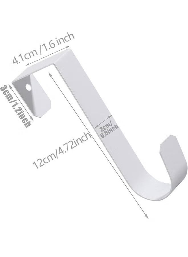 3-Piece Over The Door Hooks Bathroom Hook, Sturdy Metal Single Over Door Hooks for Hanging Towels Clothes Bathroom, Hold Up to 5KG  - Image 2