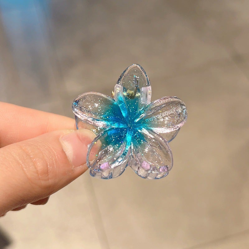 Tropical Flower Hair Claw Clip for Women small pink - Image 2