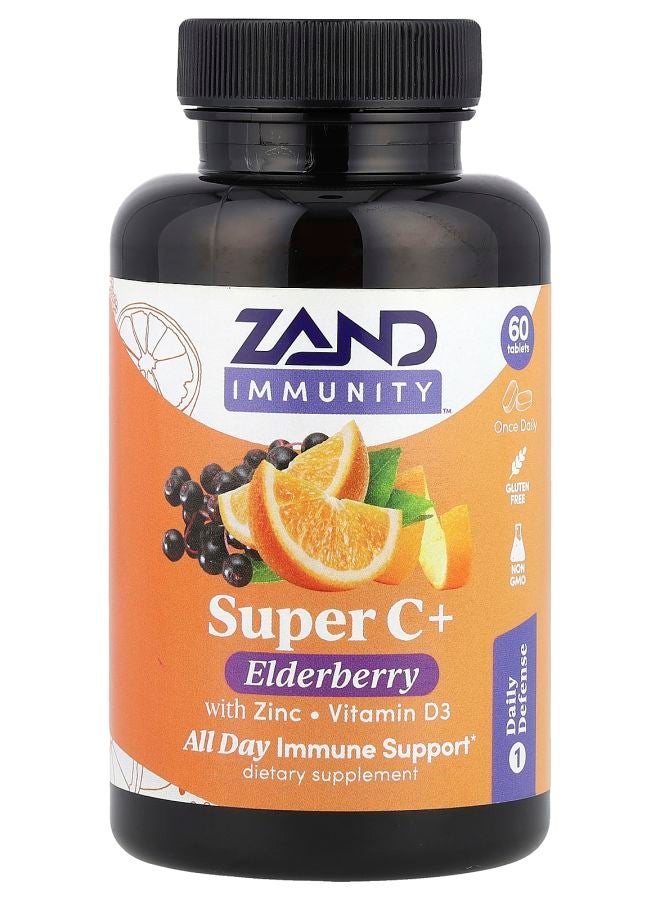 ZAND Immunity Super C+ Elderberry with Zinc Vitamin D3 60 Tablets