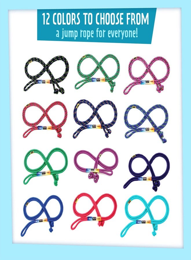 Just Jump It 8' Foot Jump Rope 2 Pack - Active Outdoor Youth Fitness Excersing Equipment - Braided Nylon Gym Accessories - Purple Confetti - Image 5