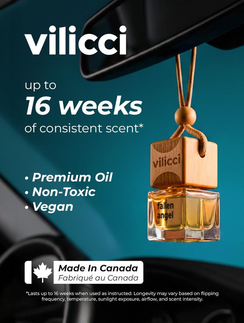 معطر هواء السيارة فيليتشي فالين أنجل – ناشر عطر طويل الأمد للسيارة | مكونات زيت نباتية وخالية من القسوة | عطر سيارة منعش ومزيل للروائح | يدوم حتى 120 يومًا - Image 3