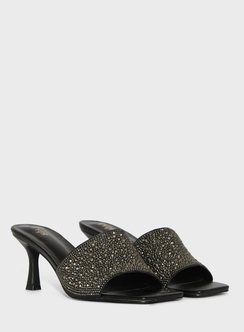 FYOR One Strap Mid Heel Sandals