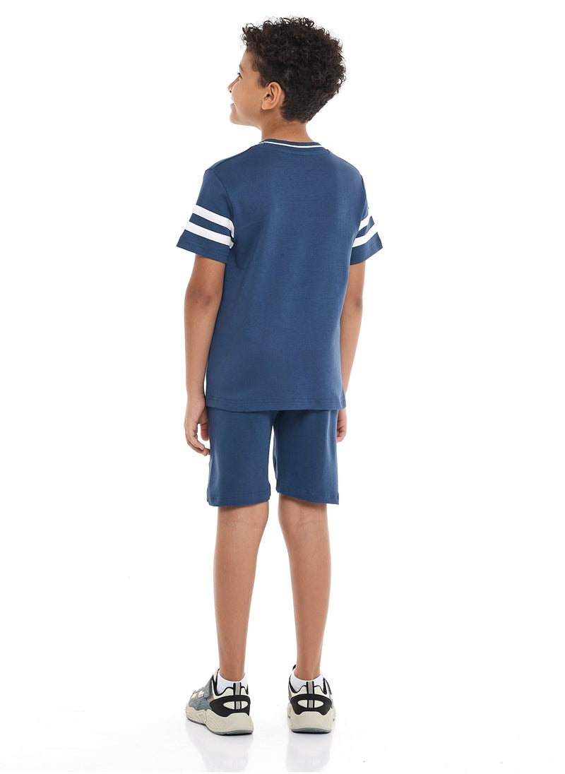 فكتور اند جين طقم تطريز فيكتور وجين سينيور للأولاد - أزرق - Image 2