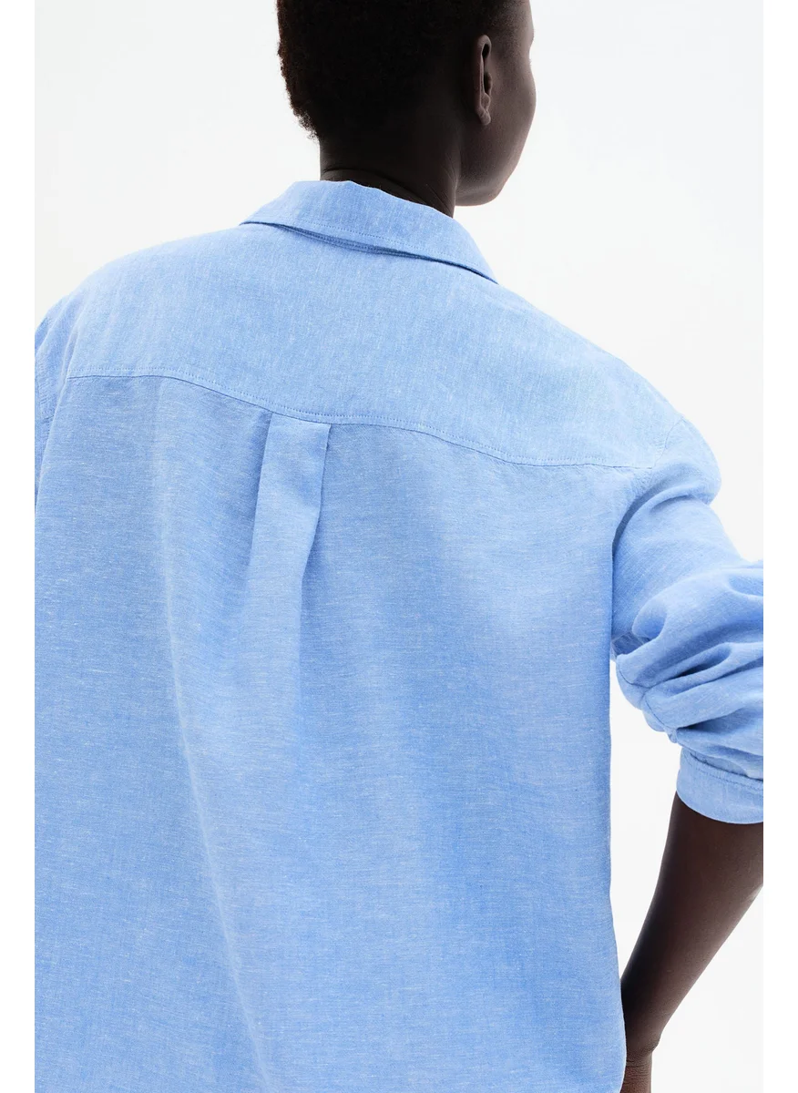 اتش اند ام Linen-Blend Shirt