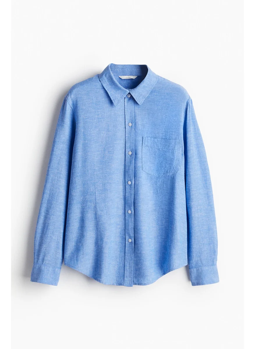 اتش اند ام Linen-Blend Shirt