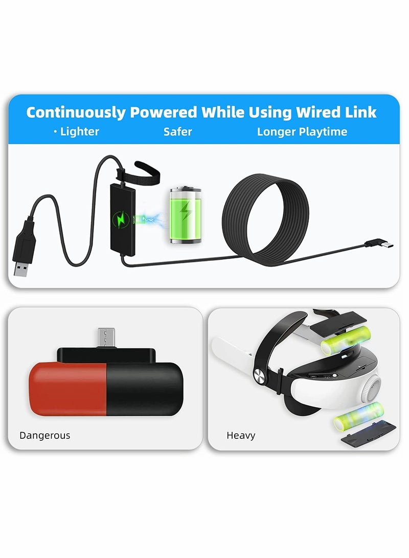 KASTWAVE Design 5m 16ft Link Cable for Oculus Meta Quest 2 with a Separate Charging Port for Ultra Durable Power USB 3.0 Type A to C Charger Cable for VR Headset Accessories and Gaming PC - Image 5