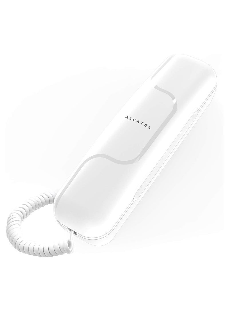 ألكاتل تليفون ألكاتيل T06 أبيض – جودة صوت واضحة، تصميم صغير، سلك قوي، تركيب سهل، ومتانة عالية - Image 1