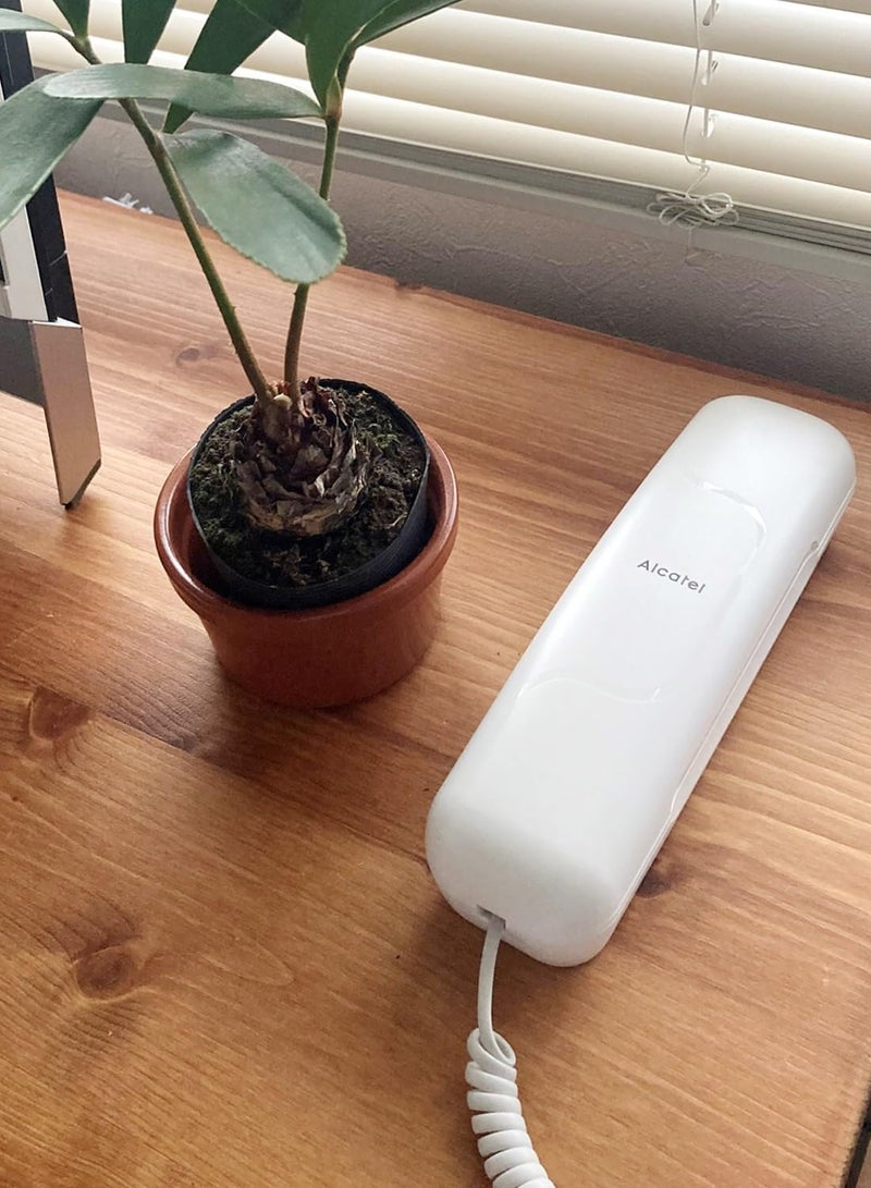 ألكاتل تليفون ألكاتيل T06 أبيض – جودة صوت واضحة، تصميم صغير، سلك قوي، تركيب سهل، ومتانة عالية - Image 2