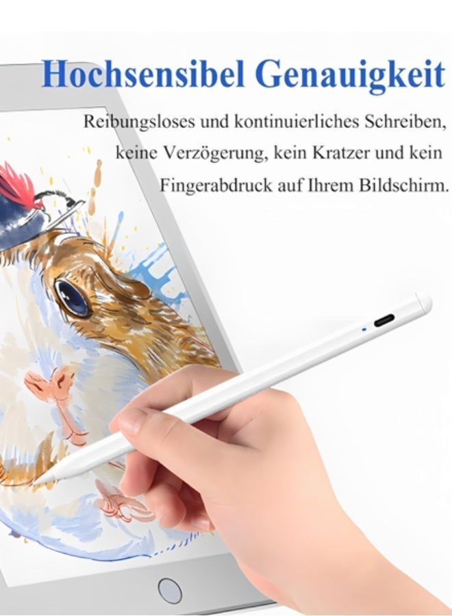 ستايلس قلم استايلس نشط لـ Apple Pencil و iPad – قلم سعوي Bluetooth للرسم الدقيق مع ميزة مقاومة الأخطاء وبدون جيروسكوب - Image 3
