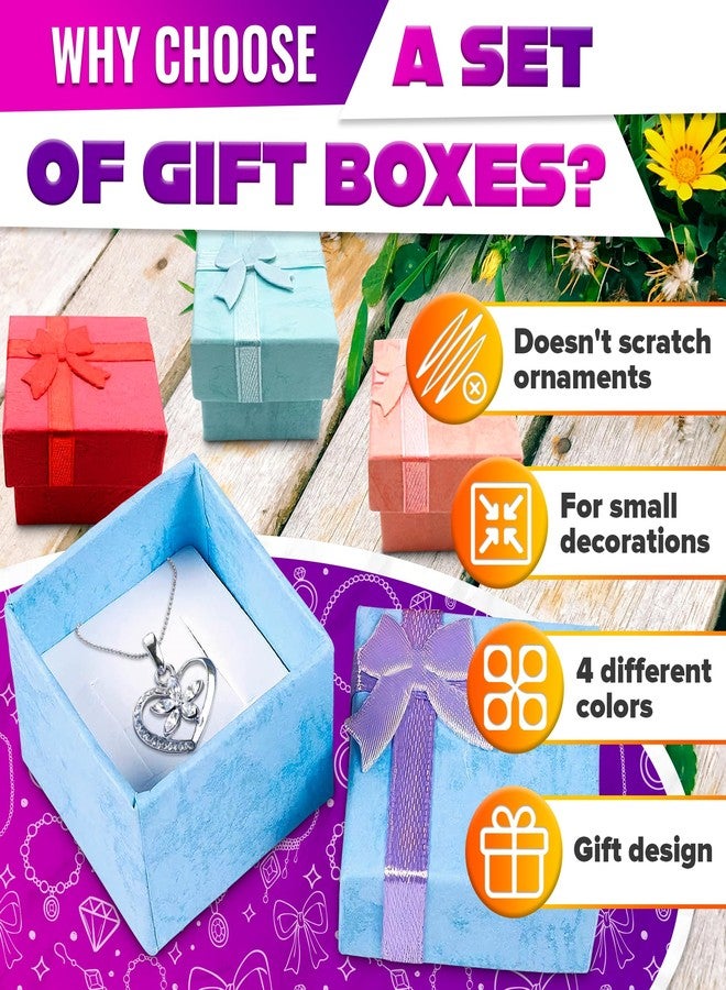 KETAR 24 Pcs Earring Boxes for Jewelry Gift - Earring Gift Box for Studs & Rings 1.57x1.57”, Colorful Ring Boxes Bulk for Presents with Decorative Ribbon Bow - Compact Design for Christmas & Holiday Gifting - Image 4