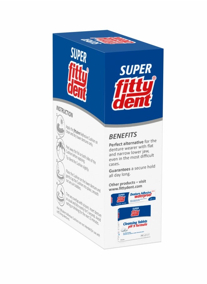 Fittydent - Denture Adhesive Cushions Waterproof, Zinc Free-  15pcs - Image 1
