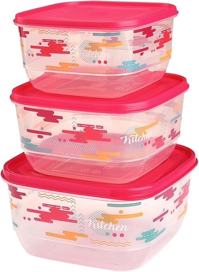 Ucsan Plastic Transparent Trendy Set 3 Pieces | Made in Turkey | M1523