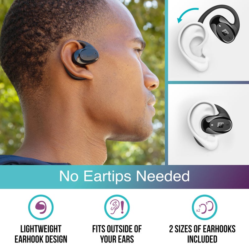 MEE Audio سماعات أذن مريحة للرياضة MEE audio AirHooks Pro اللاسلكية الحقيقية مفتوحة الأذن - سماعات أذن بلوتوث مقاومة للعرق وغير معزولة لتجارب رياضية أكثر أمانًا والجري - Image 4