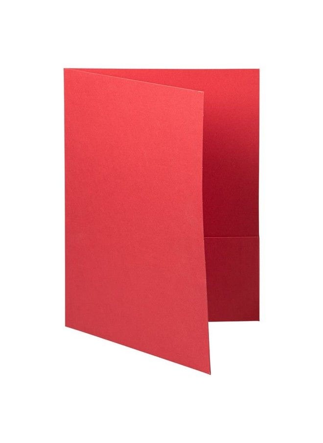 JAM Paper Two Pocket Textured Linen Presentation Folders Letter Size Business Folder Red 6 Pack  - Image 4