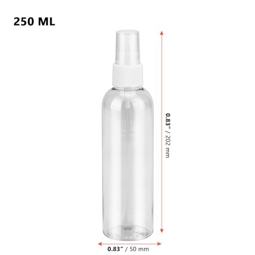 SINJEUN 21 Pack Clear Plastic Spray Bottles with Caps, 8 oz Spray Bottles Mist Sprayer, Refillable Empty Fine Mist Spray Bottle Mini Travel Size Spray Bottles, Leak Proof and BPA-Free - Image 2