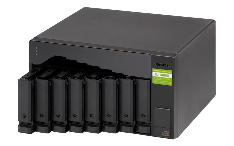 QNAP TL-D800C 8 Bay Desktop JBOD Storage Enclosure with USB 3.2 Gen 2 Type-C Connectivity - Image 2