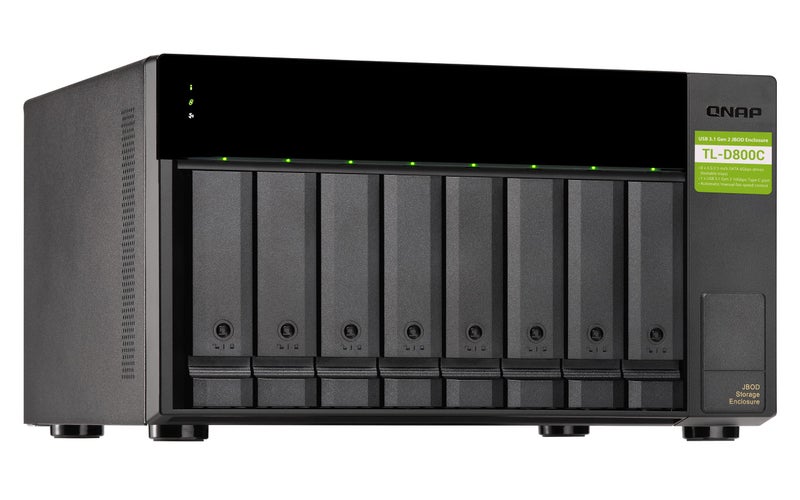 QNAP TL-D800C 8 Bay Desktop JBOD Storage Enclosure with USB 3.2 Gen 2 Type-C Connectivity - Image 4