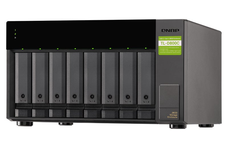 QNAP TL-D800C 8 Bay Desktop JBOD Storage Enclosure with USB 3.2 Gen 2 Type-C Connectivity - Image 5
