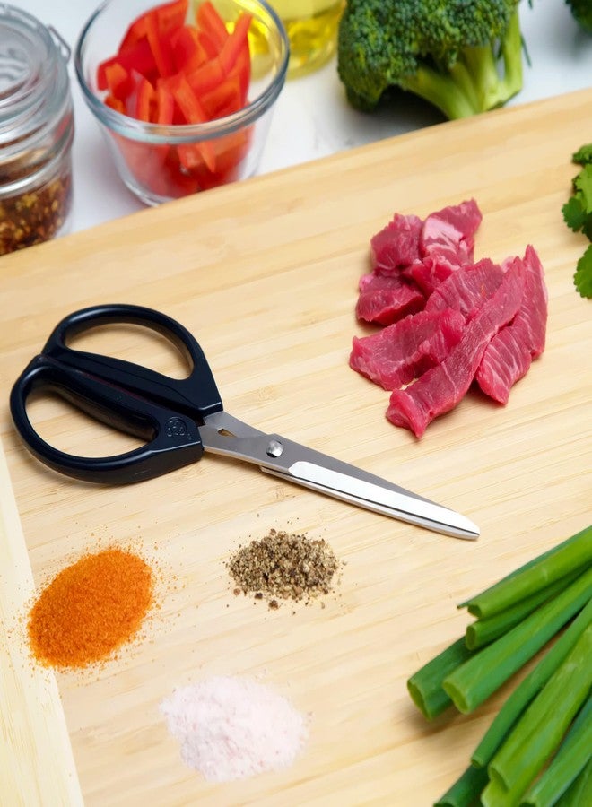 Joyce Chen Kitchen Shears 2-Pack - Includes 8-inch Deluxe and 6-inch Original Unlimited Kitchen Scissors, Dark Navy and Red Handles - Image 2